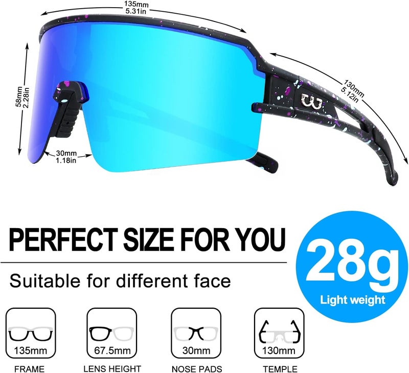AVV Store Polarized cycling glasses sports sunglasses,UV400 Protection Fishing Driving running baseball sunglasses for men women - Image 2